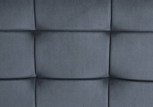 English Elm Brantley Gray Velvet Ottoman with Sandy Gray Finish — Memory Foam Seat, Metal Frame, Accent Pillow Included B2726P287570