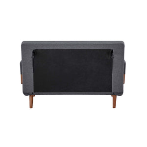 English Elm TRIO Extra Loveseat sleeper sofa bed converts in 10s with 3-position backrest, breathable linen, silent hinges for small spaces Grey W3391P325417
