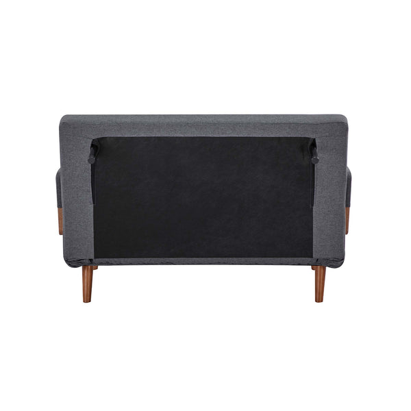 English Elm TRIO Extra Loveseat sleeper sofa bed converts in 10s with 3-position backrest, breathable linen, silent hinges for small spaces Grey W3391P325417