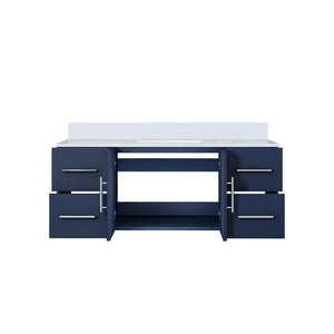English Elm Navy Bath Vanity 48"W x 22"D with Cultured Marble Top, Solid Wood, Soft-Close Drawers, Storage B2731P258653