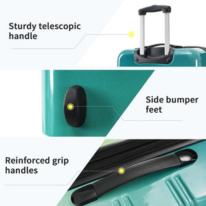 English Elm Hardshell Polycarbonate 3 Piece Spinner Luggage Set with Tsa Lock Expandable Travel N732P184448R