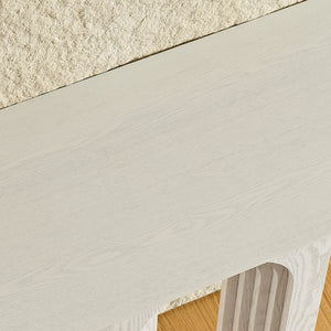 English Elm Length 47.24 Inch Entryway Console Table with Loopback Design, Narrow Modern MDF Sofa Table for Hallway W2582P360922