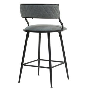 English Elm 26'' Modern Counter Height Bar Stools With Pu Upholstery & Sturdy Black Steel Frame For Kitchen Use W2215P196281