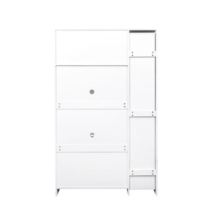 English Elm Kitchen Farmhouse Pantry Cabinet With Multi-Tier Pull-Out Shelves & 4 Doors For Organized Storage W331S00173