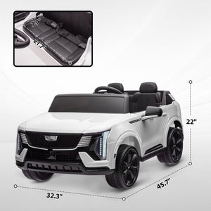 English Elm Qaba Licensed Cadillac Escalade 12v Two Seat Kids Ride on Truck with Remote W2225P249888