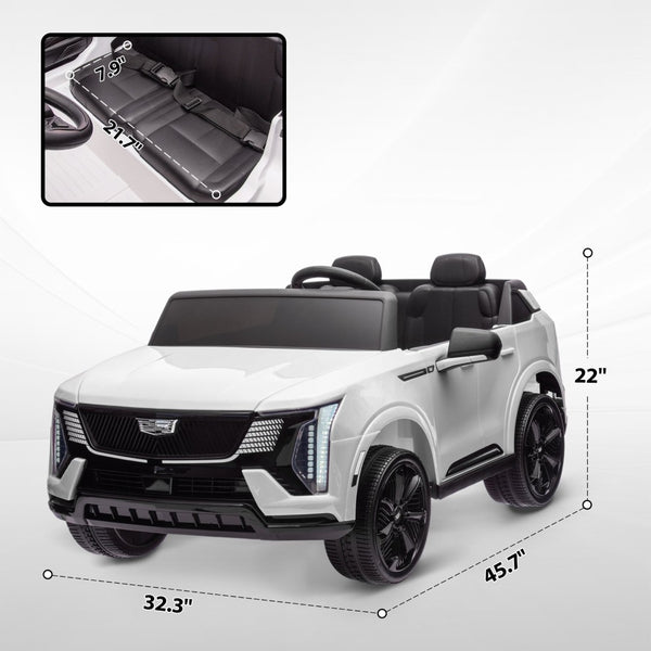 English Elm Qaba Licensed Cadillac Escalade 12v Two Seat Kids Ride on Truck with Remote W2225P249888