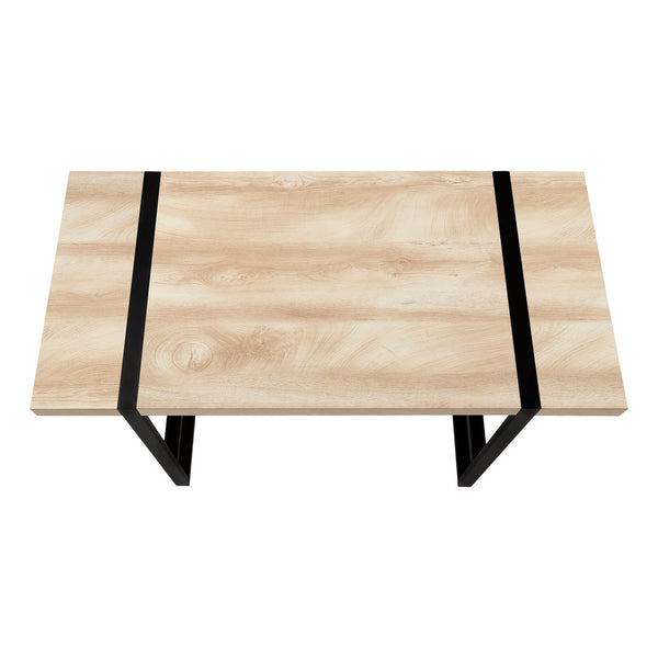 English Elm Computer Desk - Stylish Natural Laminate With Black Metal Frame, Perfect For Home Office & Study B2710P219880