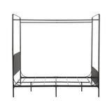 Industrial Bent Metal Queen Canopy Bed Black METB5CBL2 Walker Edison