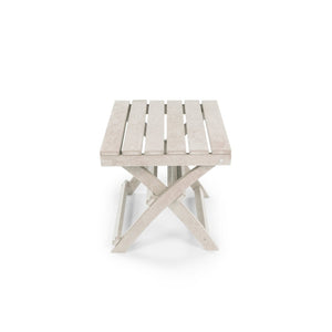English Elm Seaview Recycled Hdpe Outdoor Folding Side Table Uv Resistant Patio Deck Use Ivory B2745P409719
