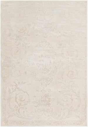 Unique Loom Finsbury Diana Machine Made Botanical Rug Ivory, Beige 6' 0" x 9' 0"