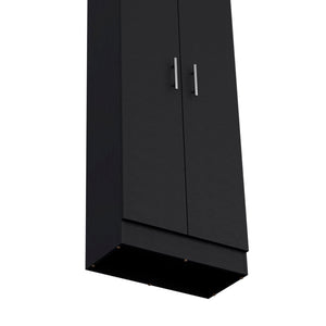 English Elm Dawson Tall Pantry Cabinet with 5 Shelves, Slim Black or White Storage Cupboard for Kitchen B128P176125