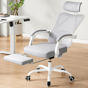 English Elm Ergonomic High-Back Office Chair With Adjustable Footrest & Lumbar Support For Comfort At Home & Work T3623P380934