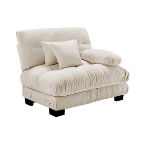 English Elm 27 Modular Chenille Right Facing Sectional Sofa Unit with Solid Wood Frame Support W714P253473
