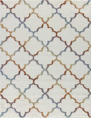 English Elm Loft Plush Ivory Shag Area Rug, 7'10" X 9'10" - Soft, Durable, Kid & Pet-Friendly For Any Room B186P181100