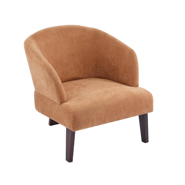 English Elm Christopher Knight Home® - Modern Accent Chair with Curved Round Back and Wooden Legs — Mid-Century Comfort, Compact & Durable Pumpkin Orange N767P266888P