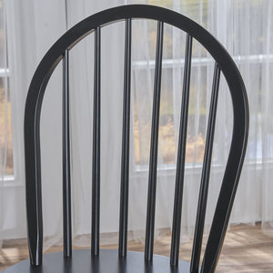 English Elm Christopher Knight Home® - 36 Countryhouse Spindle Back Dining Chair 36in High Back Farmhouse Style Durable Rubberwood Seat Black 56487.00BLK