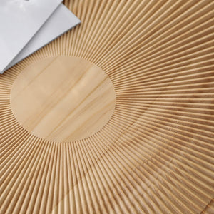 English Elm Modern carved pine coffee table with sculpted tabletop and metal legs for chic living room style, durable 220 lb capacity Natural+Gold W757P186929