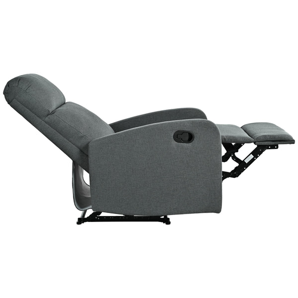 English Elm Christopher Knight Home® - Modern Recliner Plush Manual Recliner Chair with Ergonomic Support, 3-Position Backrest, Durable Fabric Comfort Charcoal N763P256491E