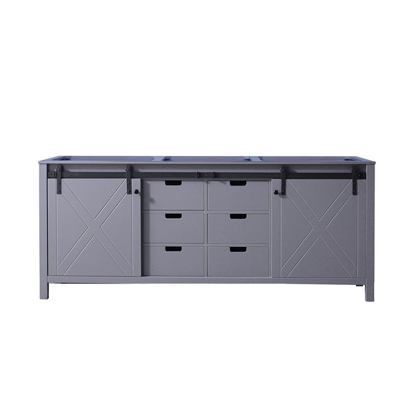 English Elm Dark Grey Double Bath Vanity 80-inch Wide Solid Wood Frame E0 Plywood, Soft-Close Drawers, Ample Storage B2731P260060