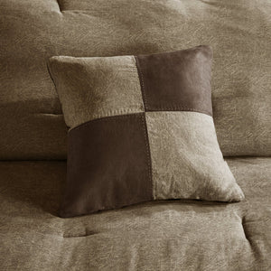 English Elm 7 Piece Faux Suede Comforter Set - Lodge-Inspired King Bed Ensemble With Decorative Pillows & Shams B03597292