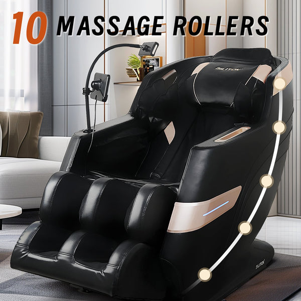 English Elm Massage Chair Recliner - Zero Gravity Full Body Air Pressure System For Ultimate Relaxation Experience W1875P254025