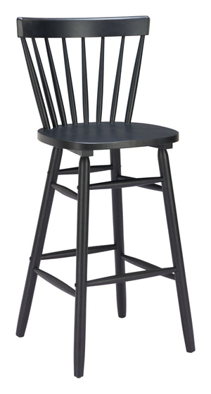 Zuo Modern Tyce Barstool Set Of 2 - Modern Elegance With Durable Rubberwood Design For Hospitality Spaces Black Rubberwood 110530-zuo-modern