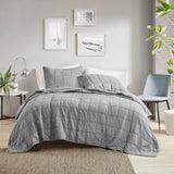 Croscill Casual Gema Casual 3 Piece Grey Coverlet Set CCA13-0009 Gray