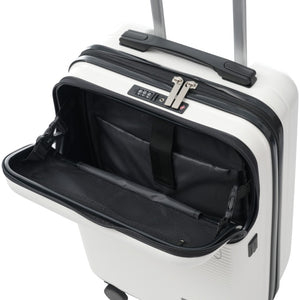 English Elm Luggage 5 Piece Hardside Abs Set with Front Access Carry on and Tsa Spinner Wheels White N732P391579K