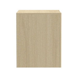 English Elm Linda 24" Nightstand with 2 Smooth-Glide Drawers, Minimalist Low-Profile Design & Warm Wood-Grain Texture Oak B365P398179