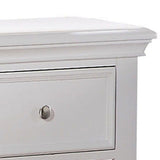 English Elm White Nightstand With Bottom Shelf