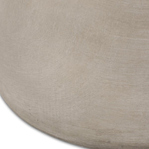 English Elm Outdoor Mgo Concrete Cylinder Side Table Lightweight Patio Accent in Gray N773P387262G