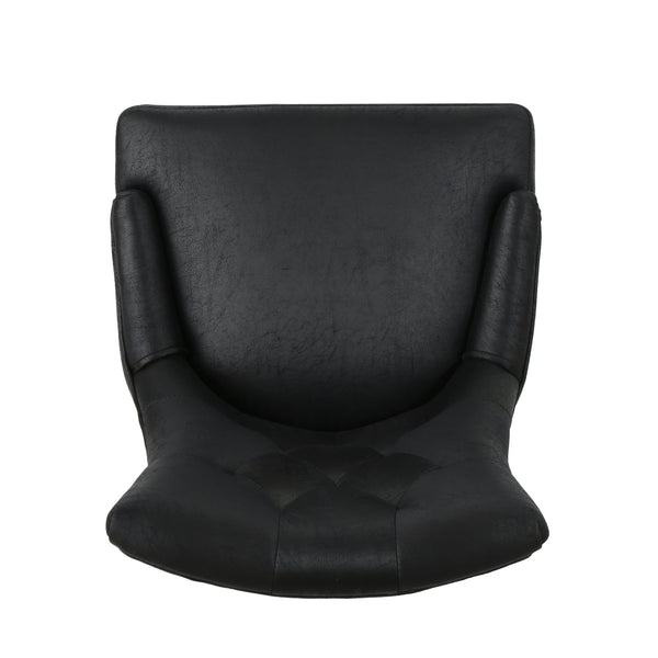 English Elm Christopher Knight Home® - Cheney Dining Chairs Set Of 2 - Elegant Microfiber With Diamond-Tufted Backrest For Comfort 54181.00MFBLK