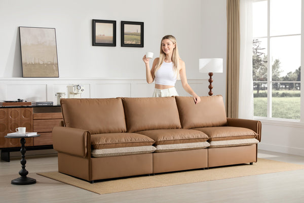 English Elm Modern Oversized Accent Chair – Versatile Single Sofa Lounge For Living Room & Bedroom Comfort W2997P294037