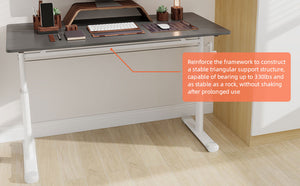 English Elm Adjustable Study Desk For All Ages – Compact, Height-Adjustable, Multi-Use Desk For Home & Office W1935P338370
