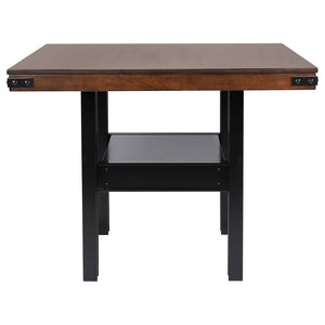 English Elm Walden Counter Height Dining Table Mango Oak Veneer Top with Industrial Matte Base B062P448006