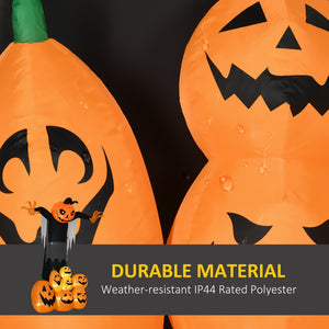 English Elm Halloween Giant Pumpkin Ghost Inflatable Yard Decor with Led Flame Glow Eight Feet Tall T3971P382648