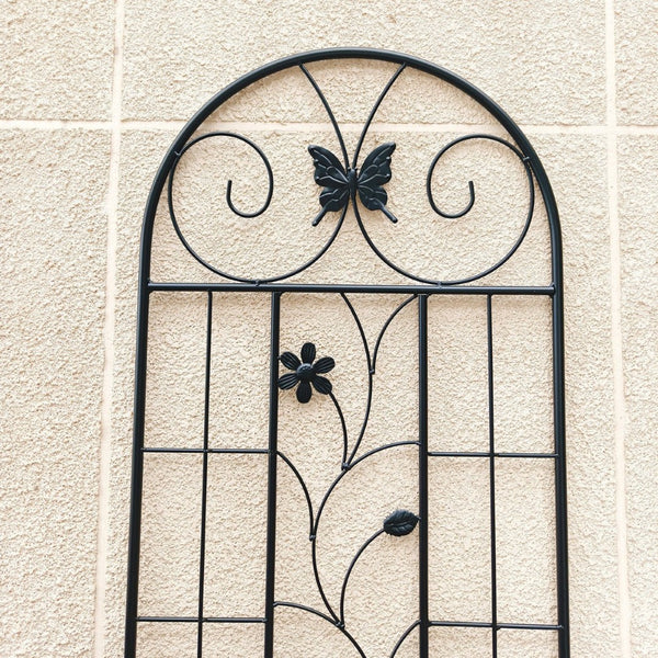 English Elm 4 Pack Powder-coated Metal Garden Trellis Panels Rustproof Climbing Plant Support Outdoor W1586P266748