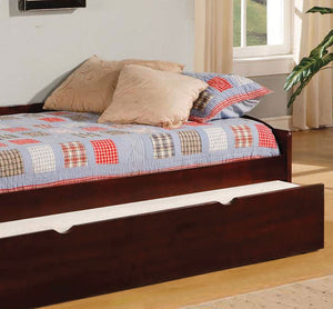 English Elm Cherry Classic Daybed With Attached Twin Trundle & Slat Kit, Low Profile Cherry Finish, Mattress-Ready Platform Bed 79.13"L B2741S00485