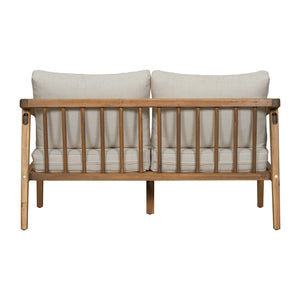 English Elm Christopher Knight Home® - Westin Acacia Wood Loveseat - Stylish Outdoor Seating With Beige Cushions For Patios & Porches N775P239513N