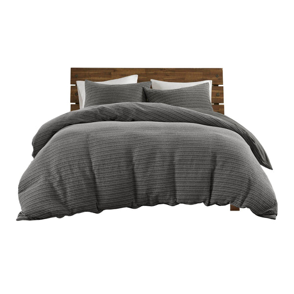 English Elm 3PCS King Comforter Set – Plush Washed Microfiber Comforter & Shams, Hypoallergenic 100% Poly Fill Luxury Charcoal 11.5 L x 9.5 W x 9 H B035P341121