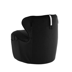 English Elm Ergonomic Floor Chair Velvet Upholstered Lumbar Support Seat for Reading Nook or Lounge Black W1097P462006