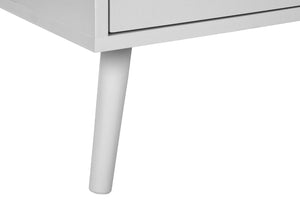 English Elm Accent Side Table Rustic Grey Laminate Compact Storage Cabinet Transitional Bedroom White B2710P461712
