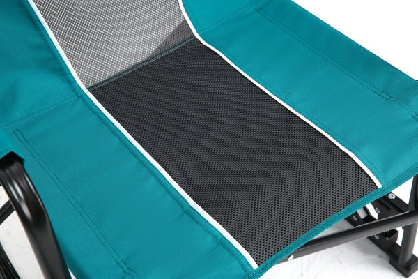 English Elm Outdoor Freestyle Rocker Camping Chair with Spring-Action Shock Absorbers, Eazy-Fold Setup, Mesh Backrest and Cup Holder for Comfort and Durability Blue W640P224439