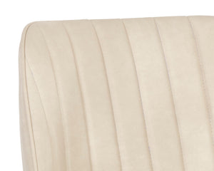 Sunpan Clinton Dining Chair Set of 2 - Stylish Industrial Design with Channel Tufting and Sturdy Iron Legs Bronze / Bravo Cream