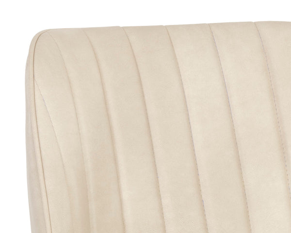 Sunpan Clinton Dining Chair Set of 2 - Stylish Industrial Design with Channel Tufting and Sturdy Iron Legs Bronze / Bravo Cream