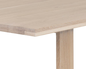 Sunpan THANUS Dining Table - Light Oak 94.5" - Artisan-Crafted, Unique Finish for Modern Gatherings & Dining 106758