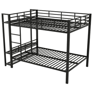 English Elm Full Size Metal Bunk Bed With Led Lighting, Storage Shelves & Hooks - Stylish Space Saver For Teens N7090000667B