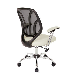 OSP Home Furnishings Screen Back Chair Cream