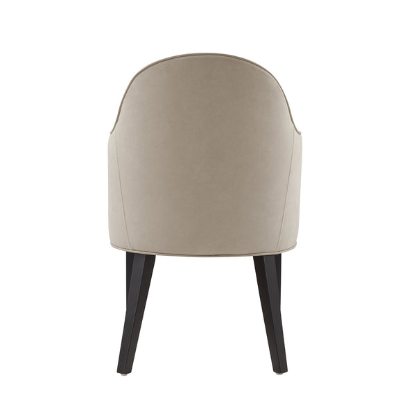 English Elm Hillman Modern Vegan Leather & Velvet Armchair - Sand, Durable Beech Wood Frame, Fully Assembled B365P397842