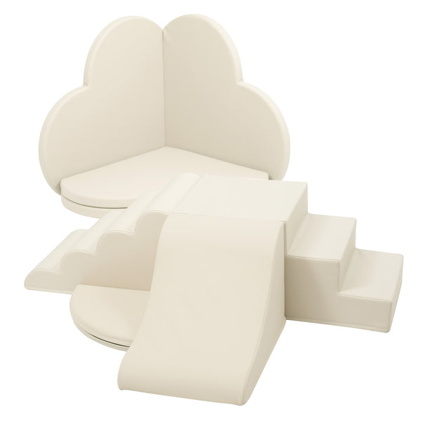 English Elm Soft High-density Foam Climbing Blocks 6-piece Toddler Play Set for Playroom Beige N710P414923K
